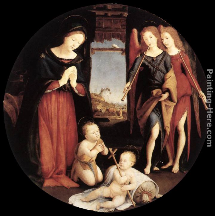 The Adoration of the Christ Child painting - Piero di Cosimo The Adoration of the Christ Child art painting